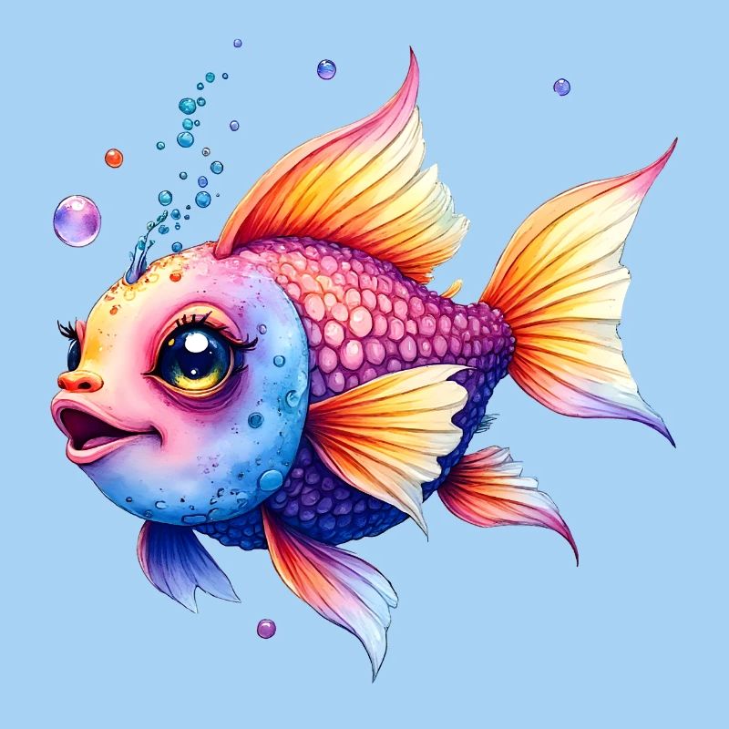 Lebendiger Regenbogenwassermann
