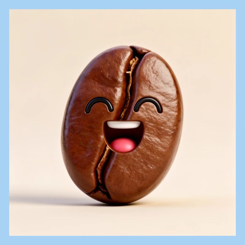 Lachende Kaffeebohne