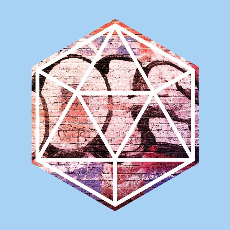 Prisme de graffiti géométrique