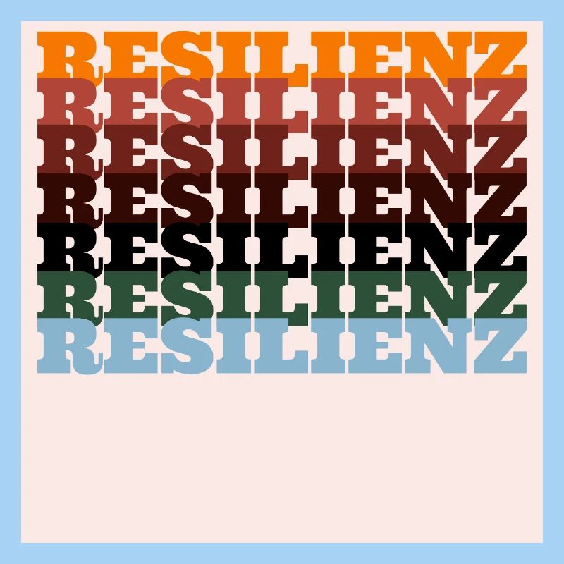 Typographie en impression colorée Resilience