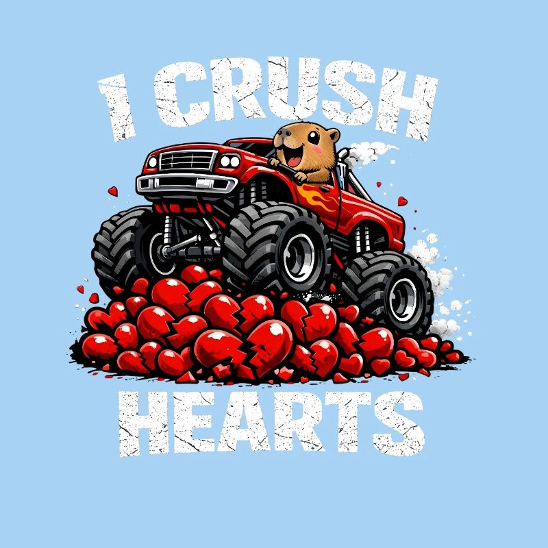 Valentinstag Ich zerquetsche Herzen Kapybara Tier