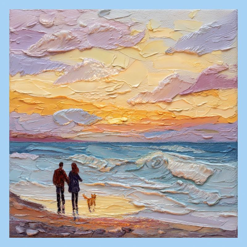Sunset over the sea