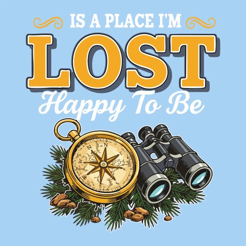 Lost Happy To Be Compass Hike Binoculars