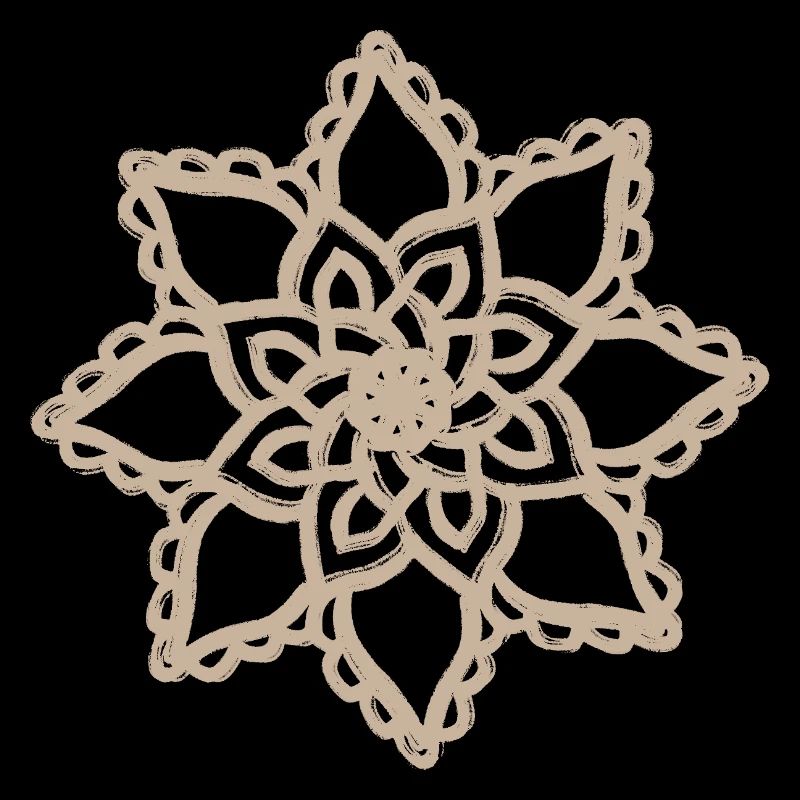 Beige-Mandala-Blumenspitze