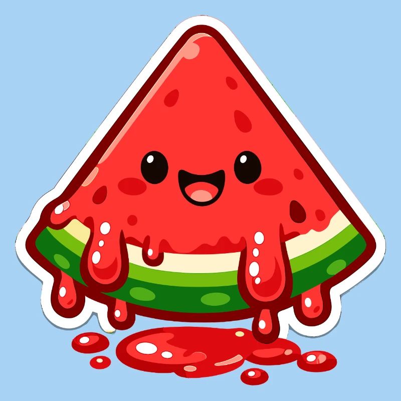 Fröhliche Wassermelone Slice