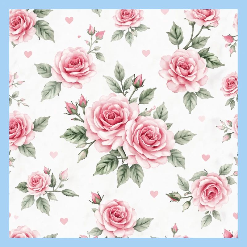 Roses and Hearts pattern