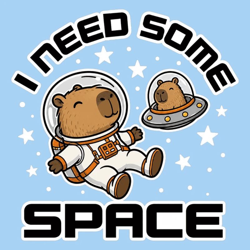 I Need Some Space - Funny Capybara Astronaut