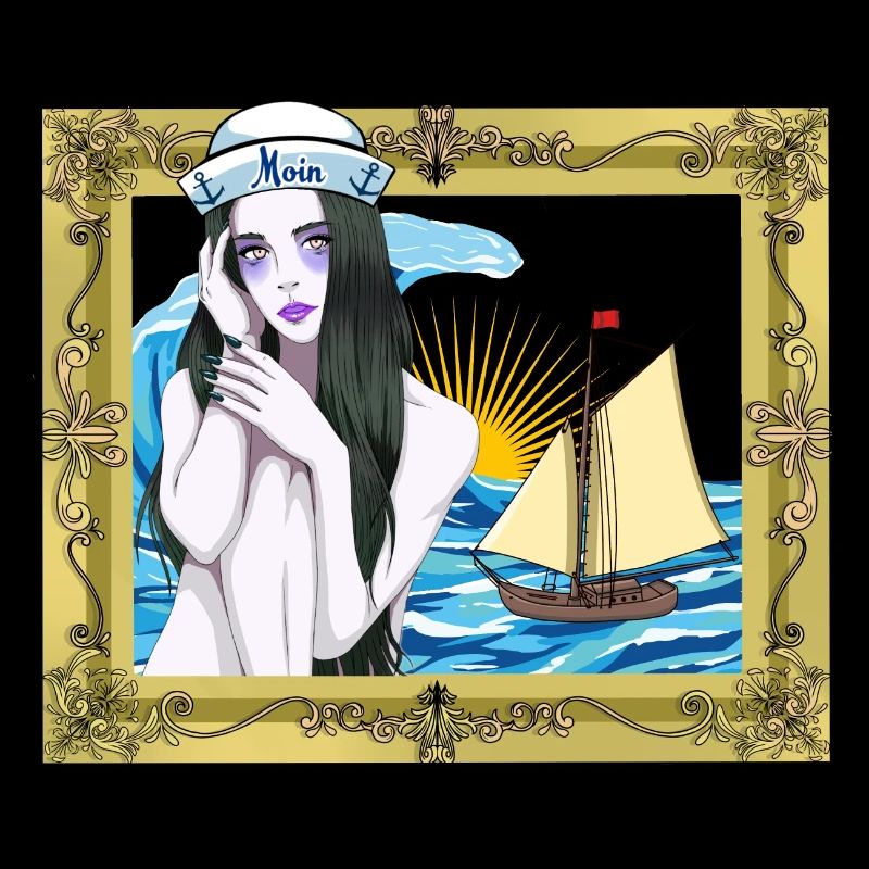 maritim Seemann Seefahrer Mädchen Matrose Schiff