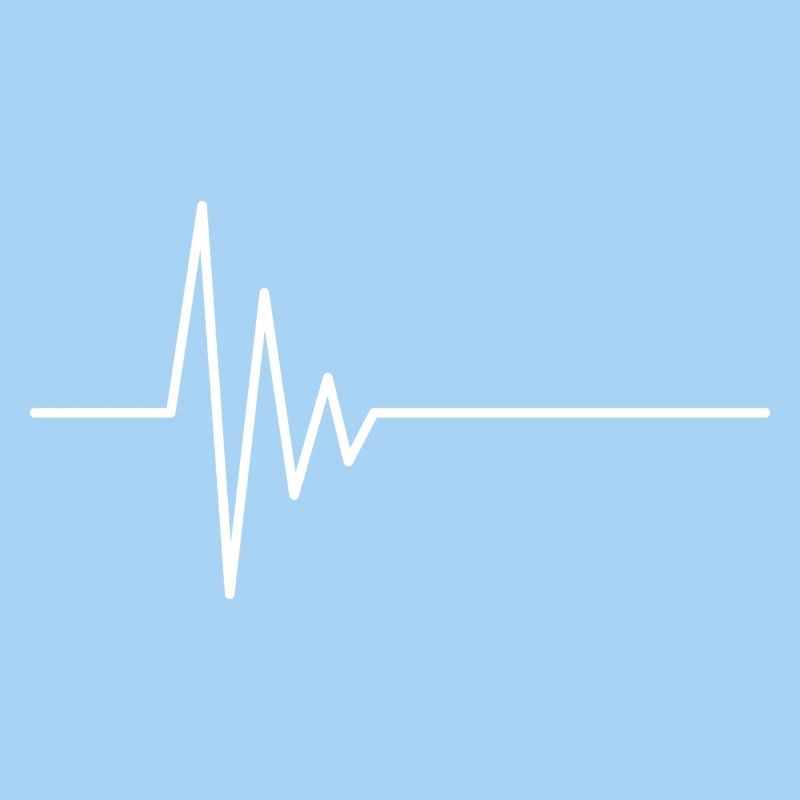 ECG line vector