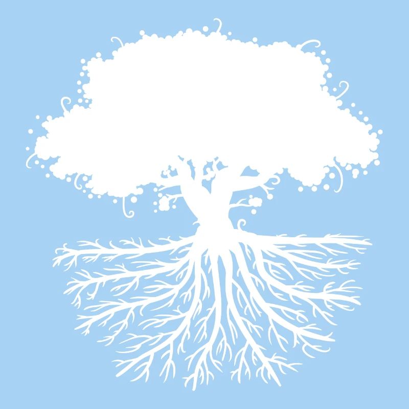 tree roots white