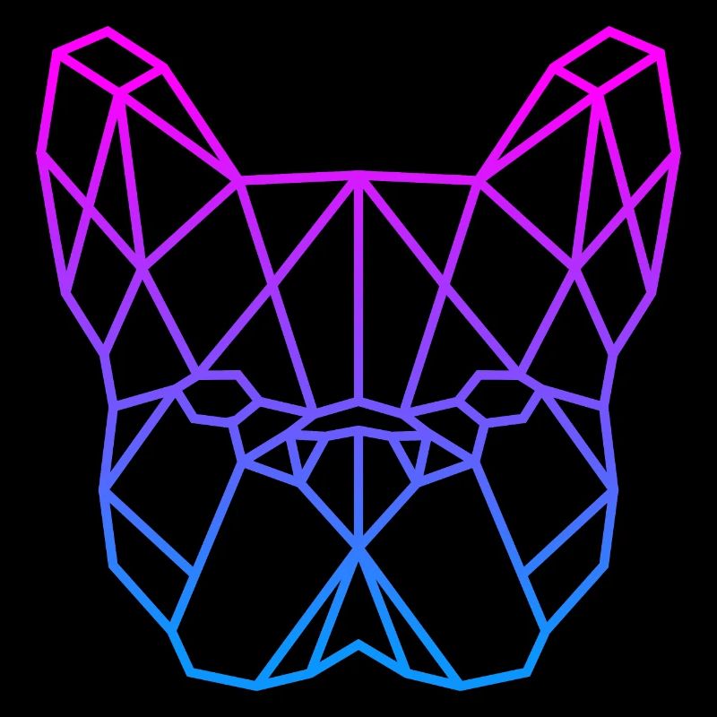 French Bulldog Polygonal Logo Large