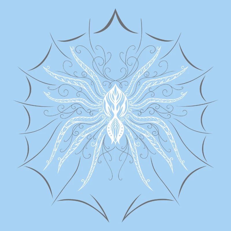 Tribal Spider Ornament Gothic Halloween Tattoo