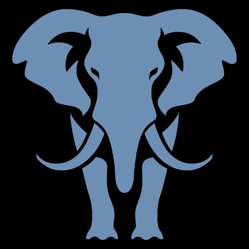 Logo blanc Elephant Silhouette
