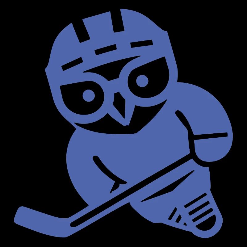 Eishockey Eule Silhouette Schneeeule Spieler