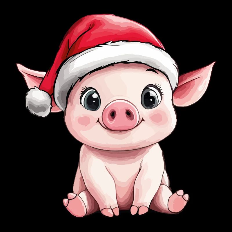 Cochon Noël Mignon Mignon Couler Cochon