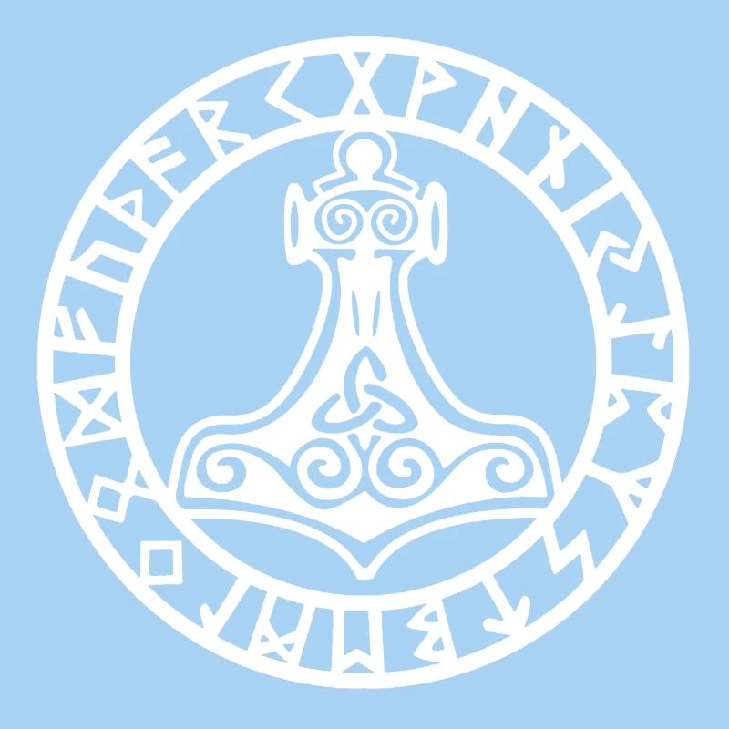 White Viking hammer