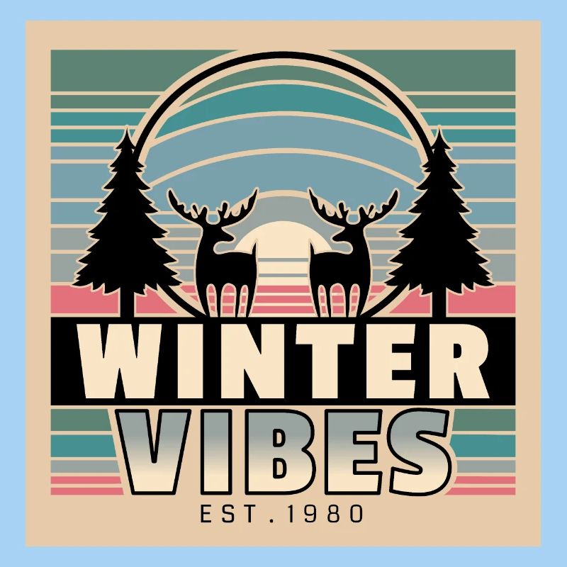 Winter Vibes: Retro Sunset & Nature