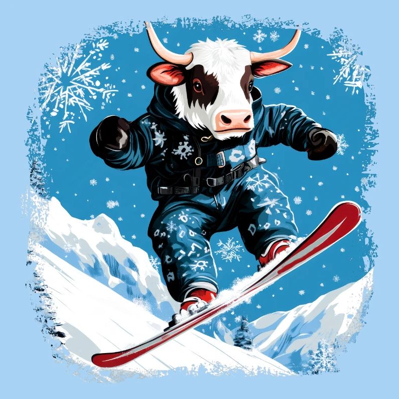 Snowboard Kühe