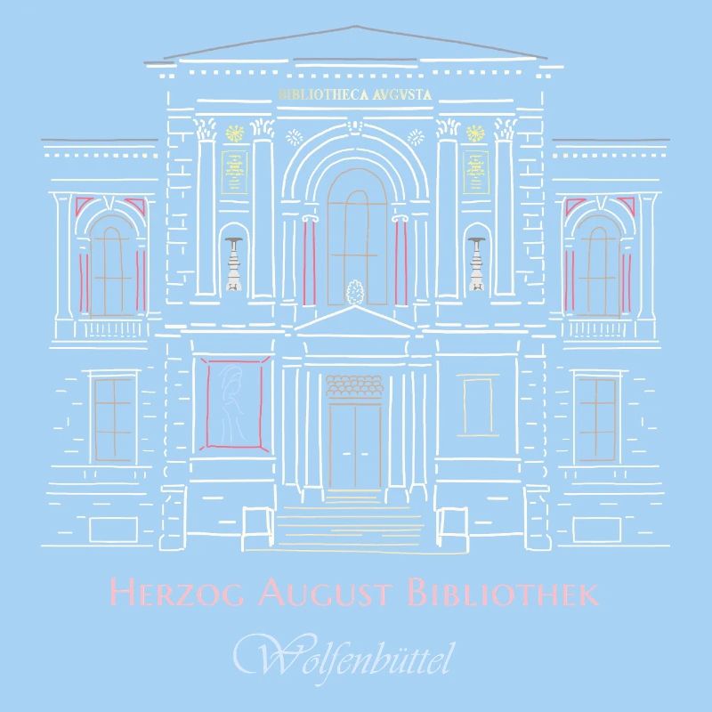 Wolfenbüttel, Bibliothek handgezeichnet