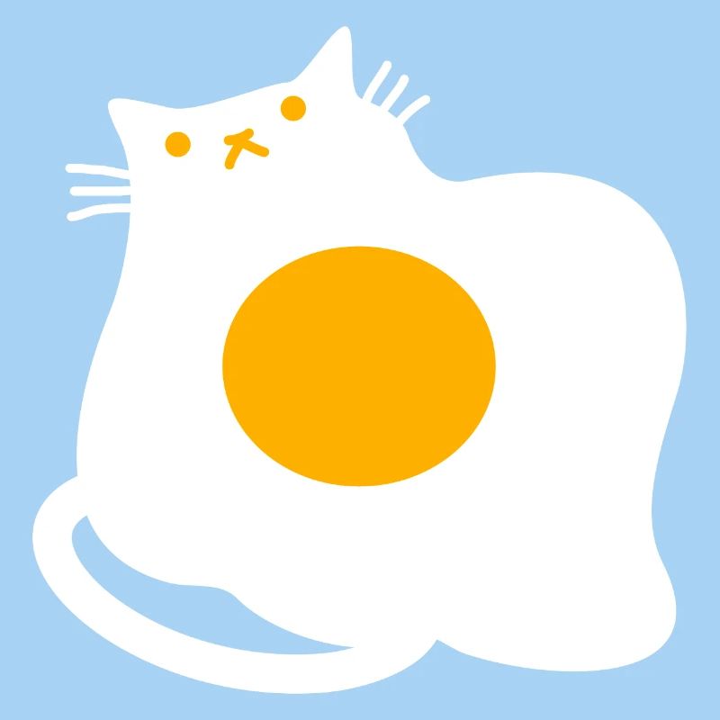 Funny Cat as Fried Egg Cooking Chef