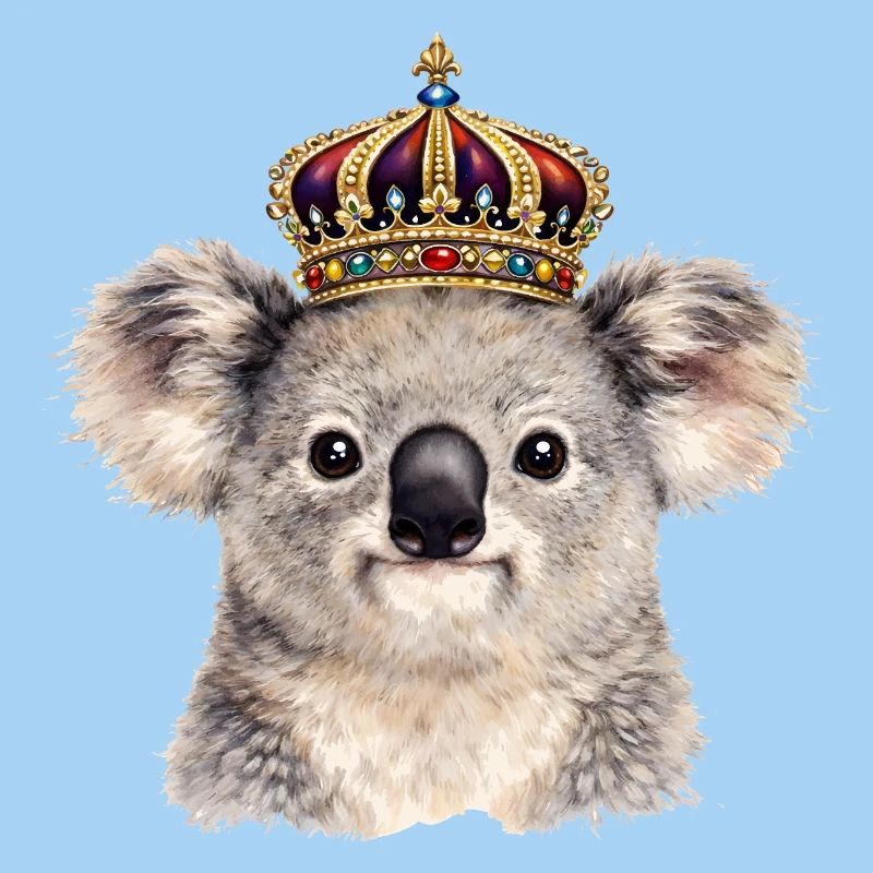 Königlicher Koala mit Krone 