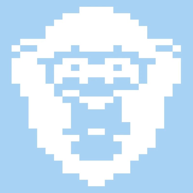 Insigne Retro Pixel Chimpanzé