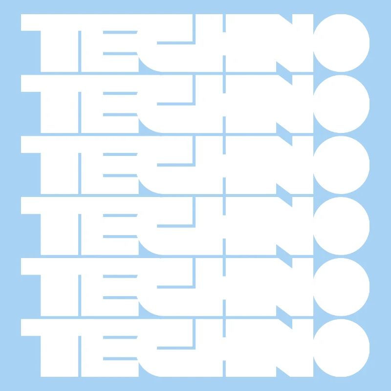 Techno Music Bold Abstract Geometry Logo