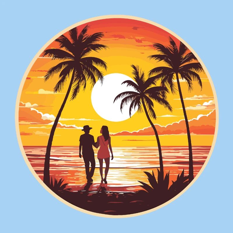 Sunset Beach Romantisches Paar