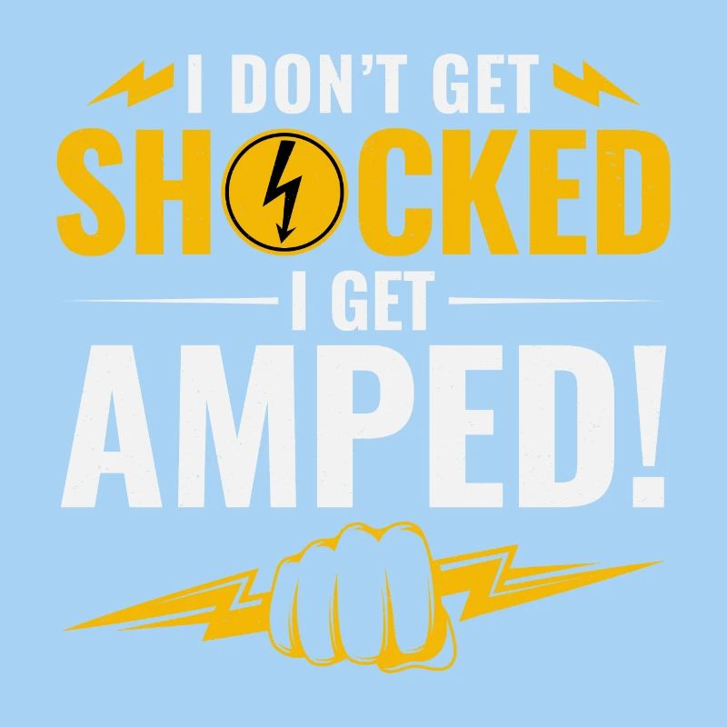 Lineman Amped Shock Humour Brave Voltage Work