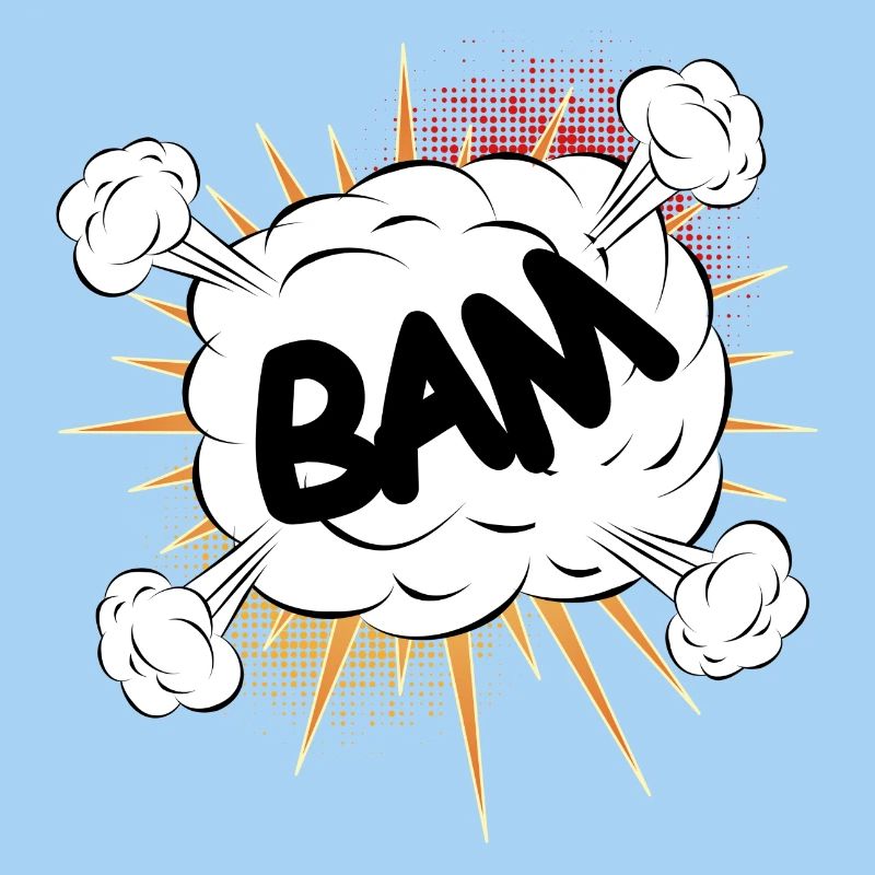 Bam comic fight cloud for your own texts & motifs