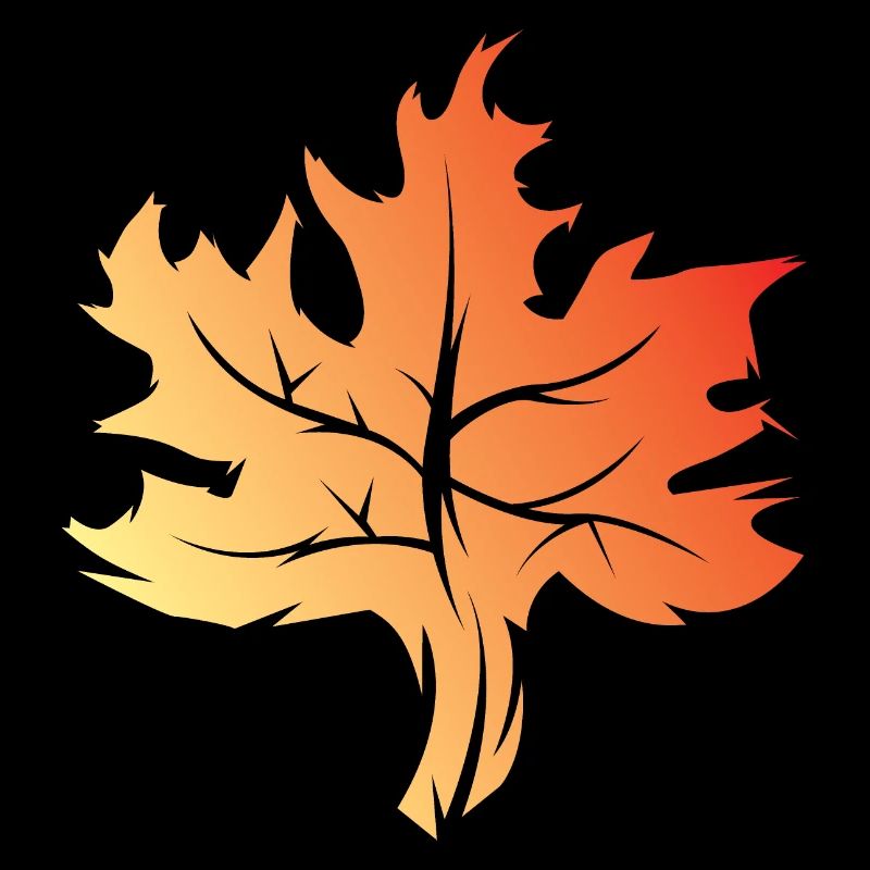 Icône de la feuille d’érable Couleurs Icône du logo Illustration