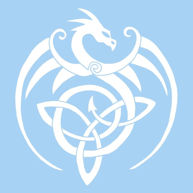 Dragon blanc et symbole celte