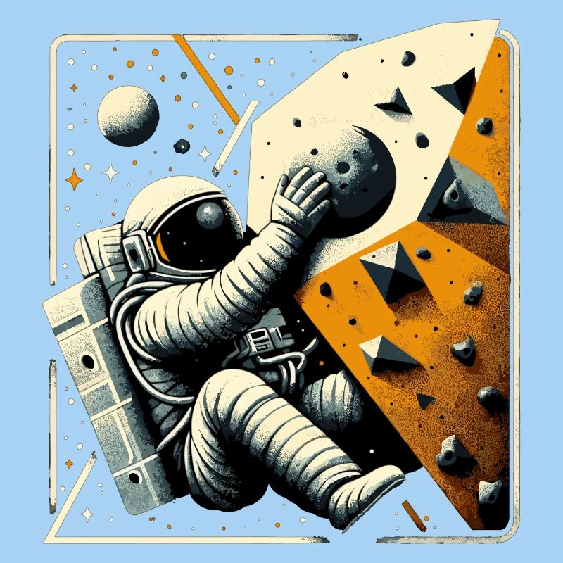 Bouldering Astronaut Spaceman Gift
