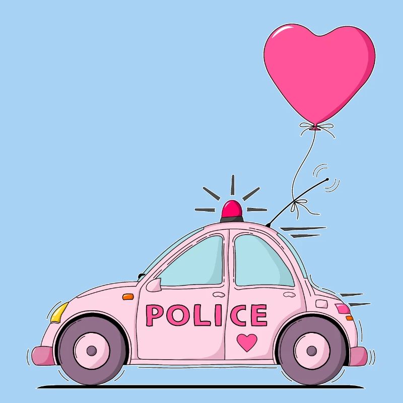 Police Herz Rosa