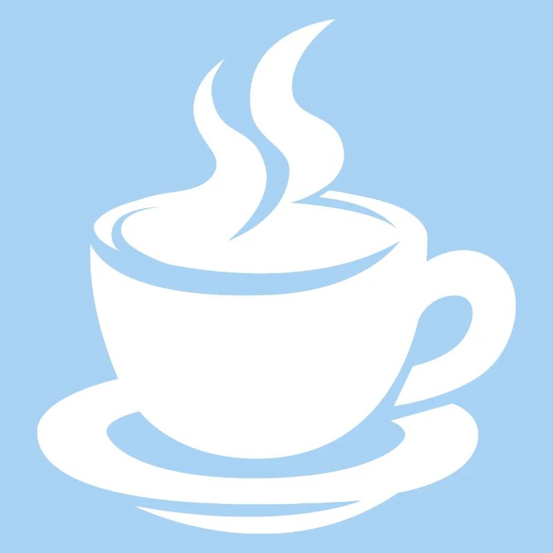 Kaffeetasse mit Dampf minimalistisches Design