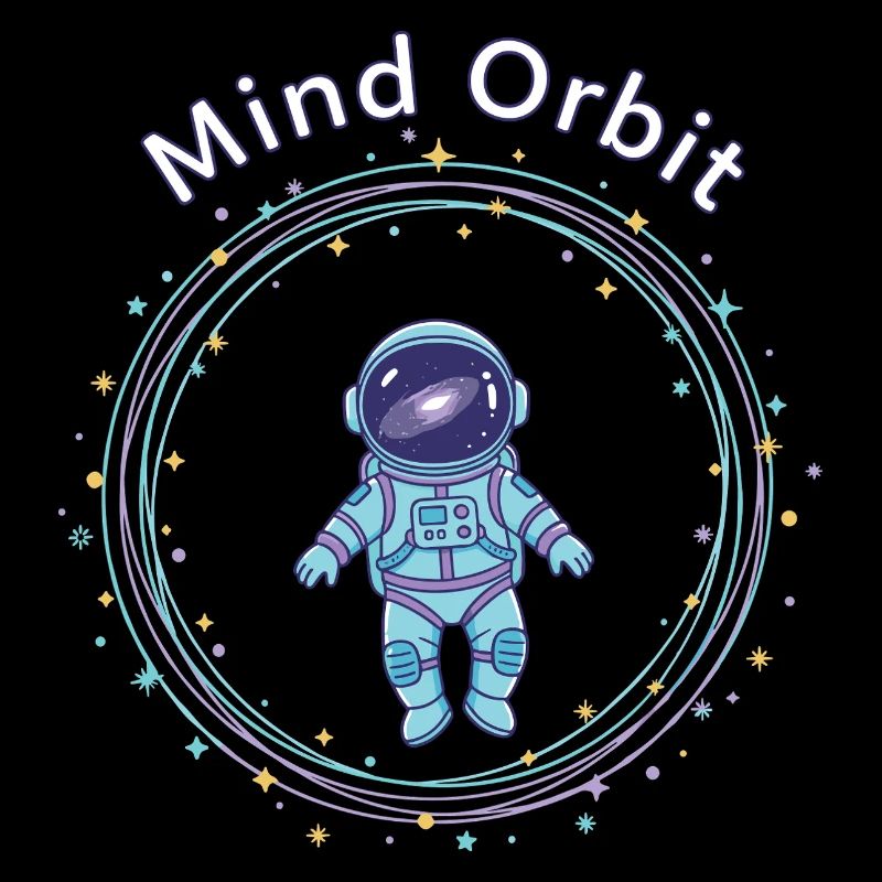 Astronaut im Gedanken-Orbit