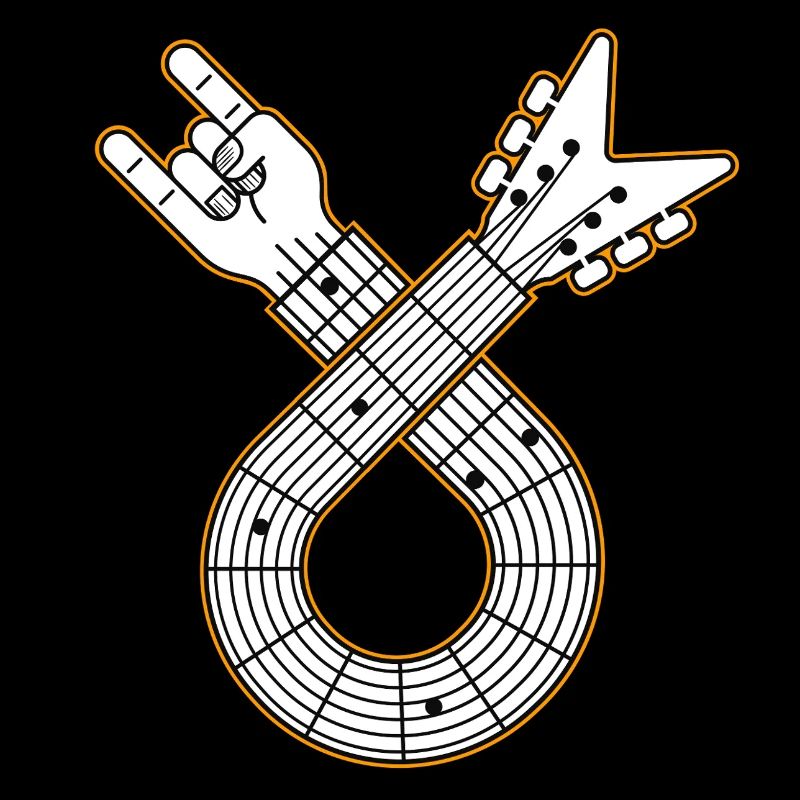 Bague de guitare bouclée avec cors de doigt