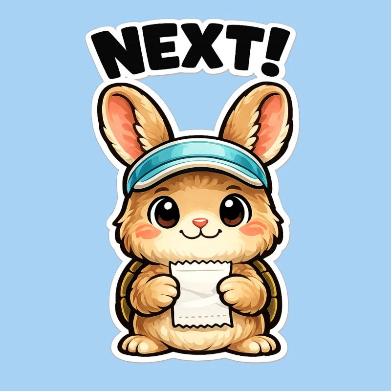 Next Bunny Note Sticker