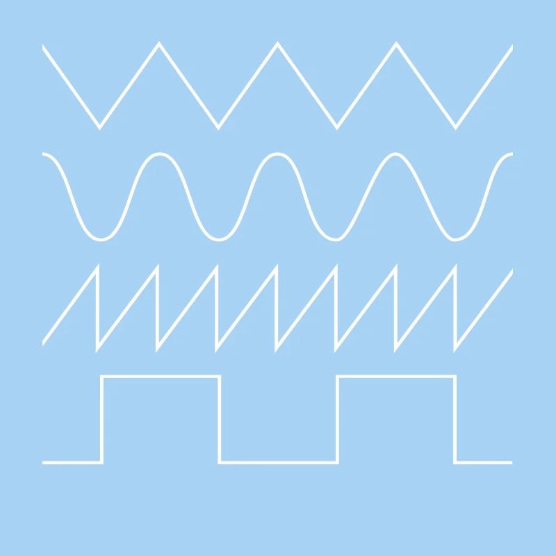 Synthesizer Waveforms (white font) #1 