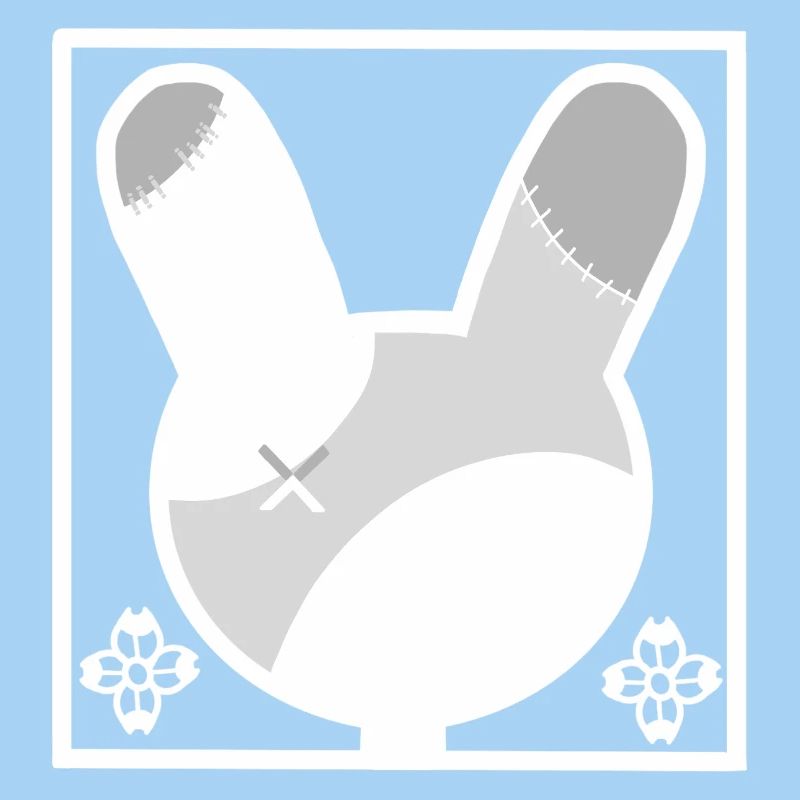 Silhouette du lapin-patchwork