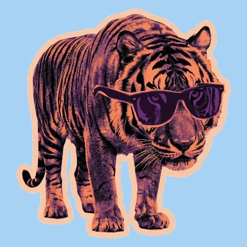 Tiger Sonnenbrille Risographie