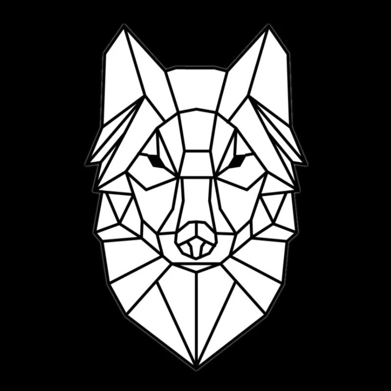 Simple wolf head design