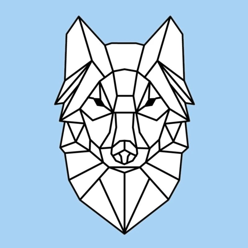 Simple wolf head design