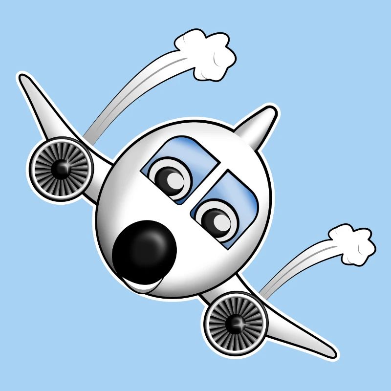Flugzeug mit Gesicht