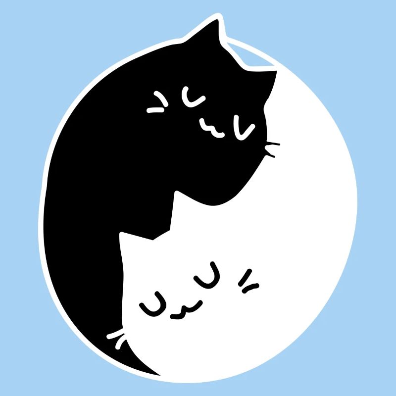 Ying Yang Katzen Geschenk Idee