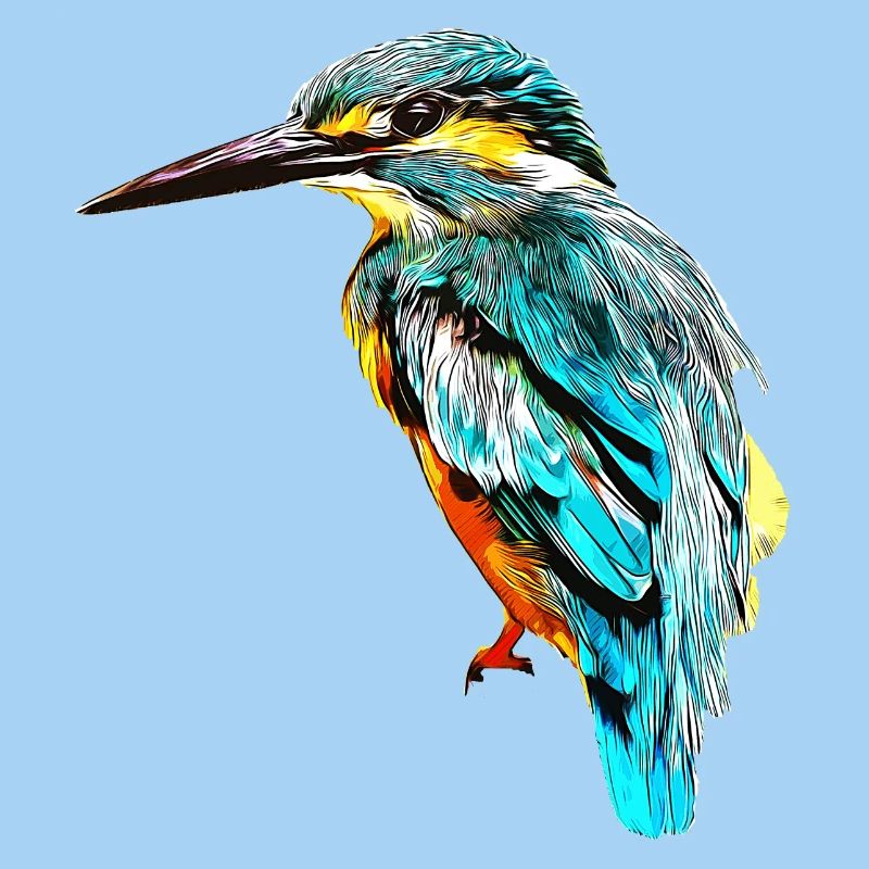 gxp oiseau de glace kingfisher vector art