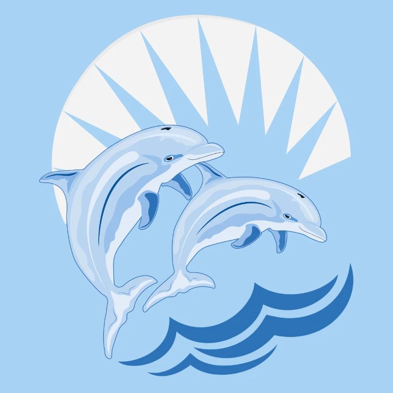 Springendes Delfin-Duo