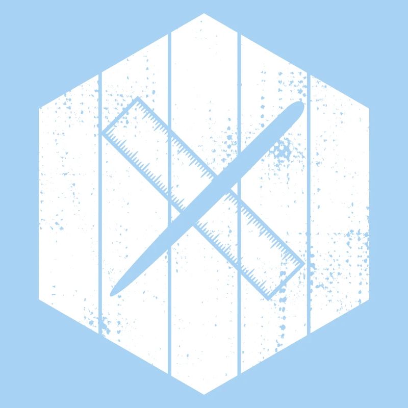 Drawing with pen and ruler