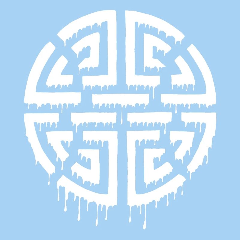 Graffiti eines roten Labyrinths