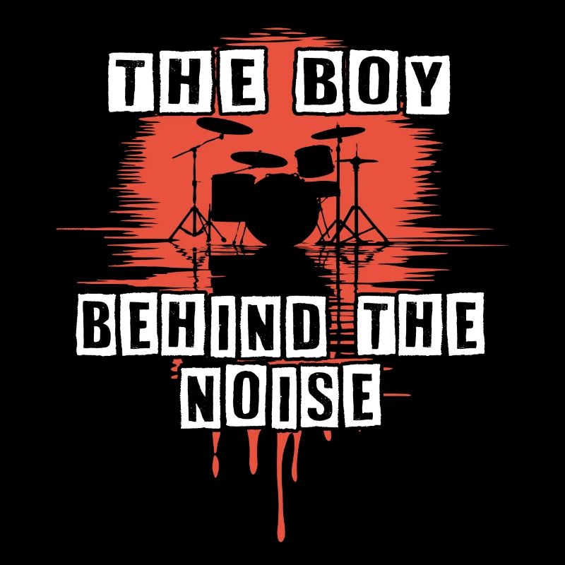 Drummer Boy Schlagzeuger Drumset Silhouette